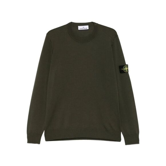 Stone Island Men Lightweight Wool Crew Neck Pullover